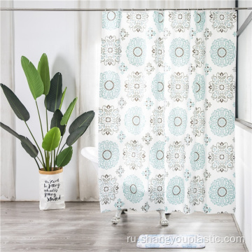 PEVA Душевая занавеска Ванная комната на заказ напечатана с ковром